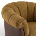 Ver mais imagens de Poltrona Decorativa Alce Pes Madeira Linho Color Trend e Courino Tca 219 Tcs 721 Moll