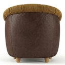 Ver imagem 6 de Poltrona Decorativa Alce Pes Madeira Linho Color Trend e Courino Tca 219 Tcs 721 Moll