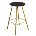 Ver imagem 2 de Kit 06 Banqueta Alta Loni Dourado Preto