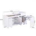 Ver imagem 4 de Cama Solteiro Multifuncional Jamaica 2 Portas 1 Gaveta Branco - Art In Móveis