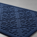 Ver imagem 5 de Capacho Tapete Arabesco Porta Entrada Pvc Antiderrapante Azul Marinho