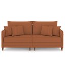 Ver imagem 5 de Sofá 3 Lugares Living 192cm Pé Madeira Zoe Boucle Terracota Z08 - Mpozenato