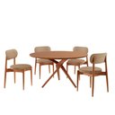 Ver imagem 2 de Sala de Jantar Mesa Ballare 120cm Tampo Redondo com 4 Cadeiras Ballare Soft