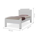 Ver imagem 2 de Cama Solteiro com Cabeceira Nexus MDF-MDP Branco 93cm 204cm Casah