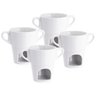 Kit 4 fondue individual de porcelana 250 ml - 1