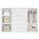 Ver imagem 3 de Cômoda Sapateira 2 Portas 7 Gavetas com Chave Riviera A04 Branco - Lyam Decor