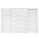 Ver imagem 4 de Cômoda Sapateira 2 Portas 7 Gavetas com Chave Riviera A04 Branco - Lyam Decor