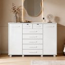 Ver mais imagens de Cômoda Sapateira 2 Portas 7 Gavetas com Chave Riviera A04 Branco - Lyam Decor