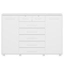 Ver imagem 2 de Cômoda Sapateira 2 Portas 7 Gavetas com Chave Riviera A04 Branco - Lyam Decor
