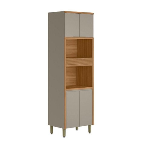Torre Quente Arya 4 Portas 4 Prateleiras MDF 70cm Jequitibá Sallar Home