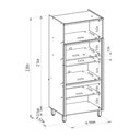 Ver imagem 3 de Torre Quente Arya 4 Portas 4 Prateleiras MDF 70cm Jequitibá Sallar Home