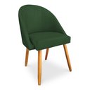 Ver imagem 3 de Kit 04 Cadeiras Jantar Bela Suede Verde Pés Palito Castanho - Pallazio