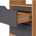 Ver imagem 3 de Mesa de Cabeceira Sole 2 Gavetas Freijó/titanium (vistas Flex) - Abz