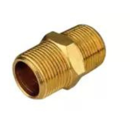 Kit com 10 Conexões Niple Duplo Latão Rosca 1/2 Npt Macho Instalação Gás - 2