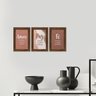 Kit 3 Quadros para Decoração Amor Fé Frases Sala Quarto - 2