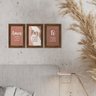 Kit 3 Quadros para Decoração Amor Fé Frases Sala Quarto - 3