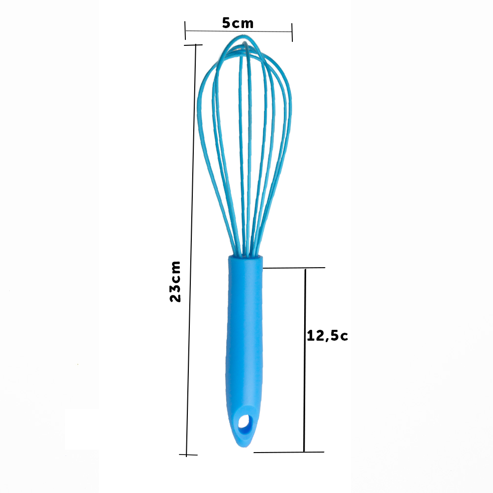 Batedor Fouet Profissional 23cm em Silicone para Massas Ovos Bolo Cozinha - 2