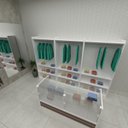 Ver imagem 2 de Estante Com Cabideiro 2 Prateleiras 100% MDF Modelo Light 90x180x32 cm Comac