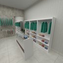 Ver imagem 4 de Estante Com Cabideiro 2 Prateleiras 100% MDF Modelo Light 90x180x32 cm Comac