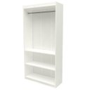 Ver imagem 1 de Estante Com Cabideiro 2 Prateleiras 100% MDF Modelo Light 90x180x32 cm Comac