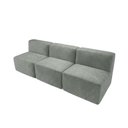 Ver imagem 3 de Sofá Modular Boucle Kit 3 Módulos 3 Meios Sofá Reto Espuma Premium Sala a Vácuo 2,31m - Cinza