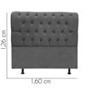 Ver imagem 3 de Cabeceira Estofada Queen 160CM Paris Linho Cinza - D A DECOR D&A Decor