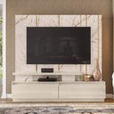 Ver imagem 2 de Home Estante Tellus para TV 75" com Gavetas Calacata/ Off White