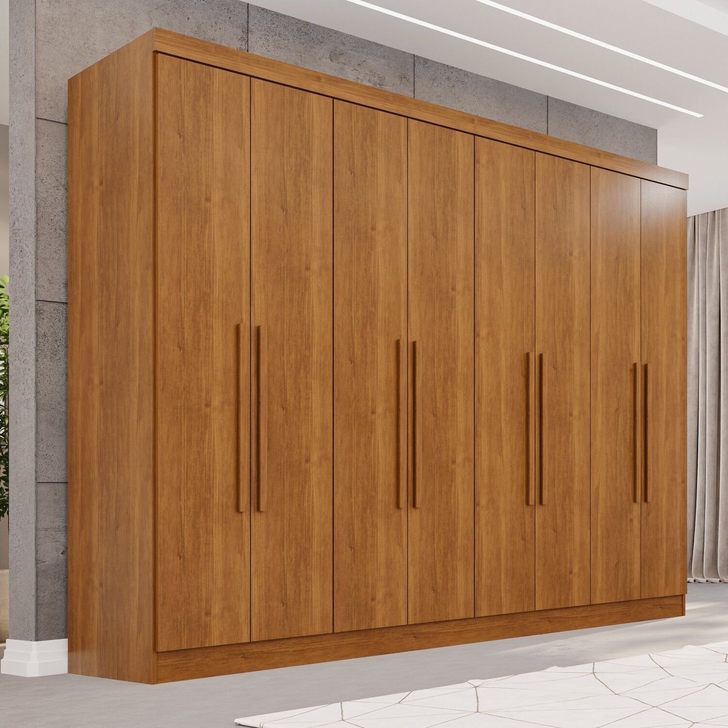 Guarda-Roupa Casal 8 Portas 4 Gavetas França Cinamomo | MadeiraMadeira