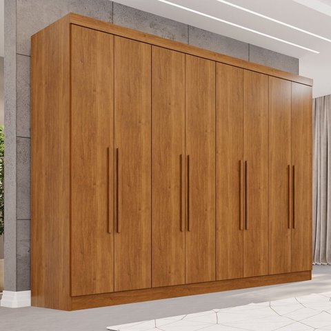 Guarda-Roupa Casal 8 Portas 4 Gavetas França Cinamomo