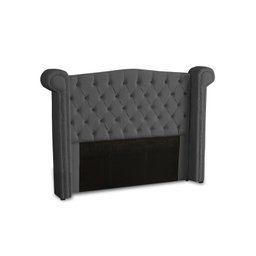 KIT + Cabeceira Com Recamier Baú Dunas Princesa em captonê 0,90 solteiro Cama Box Cinza Veludo Dalaq - 2
