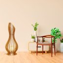 Ver imagem 3 de Abajur Grande de Chão ANA MARIA MDF Luminária-:MDF CRU/60x18cm