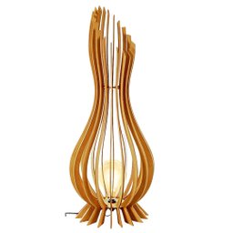 Abajur Grande de Chão ANA MARIA MDF Luminária-:MDF CRU/60x18cm - 1