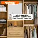 Ver imagem 7 de Guarda-Roupa Casal com Espelho 4 Portas 3 Gavetas com LED Bege Cinamomo Off White Rio de Janeiro
