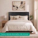 Ver imagem 7 de Cabeceira Painel Suspenso Casal 140 cm Luna Retangular Corino Preto Artte