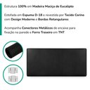 Ver imagem 5 de Cabeceira Painel Suspenso Casal 140 cm Luna Retangular Corino Preto Artte