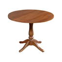 Ver imagem 2 de Mesa Redonda de Jantar 80cm S/ Borda Rústica em Madeira Maciça Madalena- Castanho