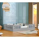 Ver imagem 2 de Cama Casal Infantil Montessoriana Helo com Colchão Cinza