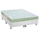 Ver imagem 1 de Cama Box Queen: Colchão Espuma D33 Castor Sleep Max + Base CRC Courano White(158x198)