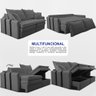Sofá Baú sem Caixa Retrátil 1,80m Softgel Bonnie Boucle Cinza Escuro Cama Inbox - 5