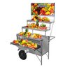 Carrinho Expositor de Frutas Inox com Toldo Rodas Pneumáticas Cefaz - 1