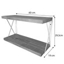 Ver imagem 4 de Prateleira Dual de Ferro e Madeira 60cm Industrial Tabaco e Preto