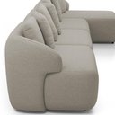 Ver mais imagens de Sofá 5 Lugares com Chaise Direito Sala Living 328cm Arlo F04 Linho Bege Escuro - Lyam Decor