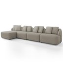 Ver imagem 7 de Sofá 5 Lugares com Chaise Direito Sala Living 328cm Arlo F04 Linho Bege Escuro - Lyam Decor