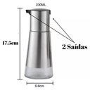 Ver imagem 2 de Kit Galheteiro de Vidro e Inox com Suporte 230ml 3 Peças Cozinha