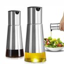 Ver imagem 4 de Kit Galheteiro de Vidro e Inox com Suporte 230ml 3 Peças Cozinha