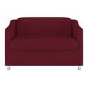 Ver imagem 3 de Sofá Namoradeira Sala de Espera Elegante Suede – Balaqui Cor:Marsala