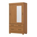 Ver imagem 2 de Guarda Roupa Solteiro 02 Portas Deslizantes com Espelho Luna Yescasa
