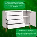 Ver imagem 6 de Comoda Sapateira Elfe Retro 1 Porta 4 Gavetas Branco Fosco - Moveisaqui