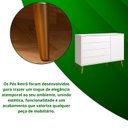 Ver imagem 4 de Comoda Sapateira Elfe Retro 1 Porta 4 Gavetas Branco Fosco - Moveisaqui