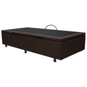 Ver imagem 1 de Base Box Baú para Cama Solteiro 88x188cm Liz S05 Sintético Marrom - Mpozenato